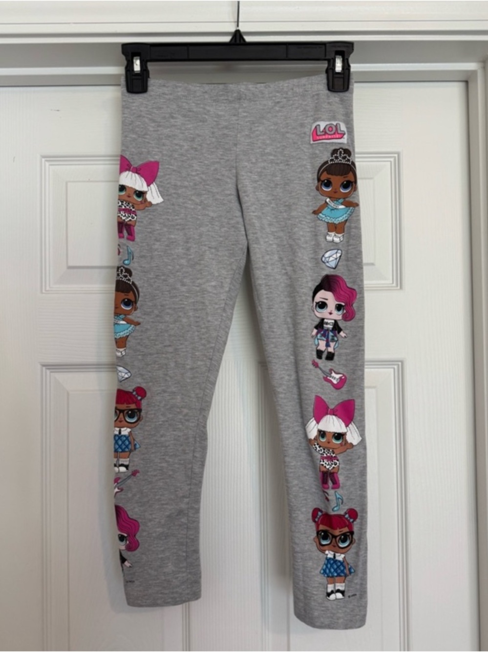 L.O.L. Surprise! Gray Leggings with Colorful Character Prints